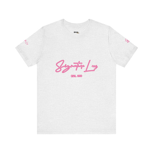 Be Unique Signature Locs Short Sleeve Tee Unisex (PINK FOR OCTOBER)